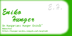 eniko hunger business card